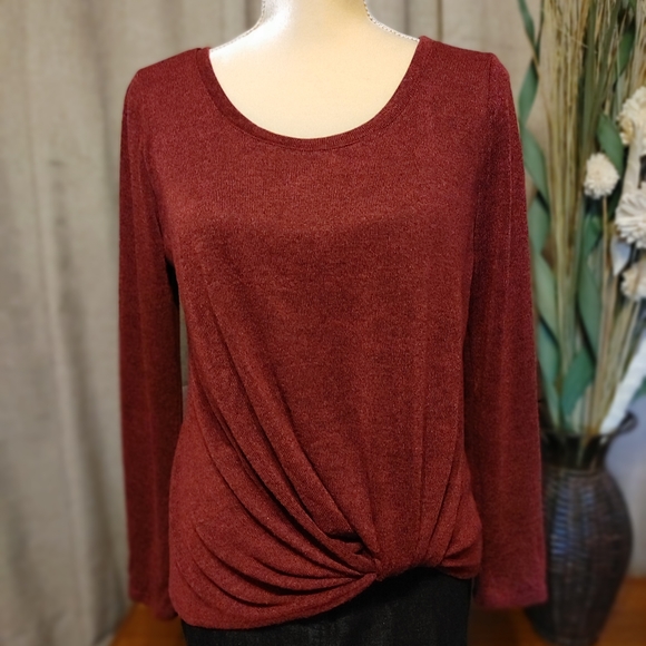 Peyton Jensen wine color leightweight sweater sz S - Picture 1 of 7